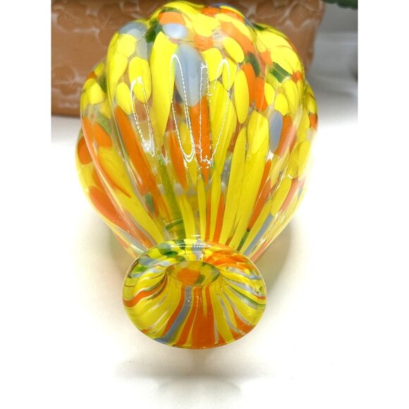 Hand Blown Art Glass Air Balloon Hanger Unique Pattern Collectible Home Decor - Picture 7 of 8